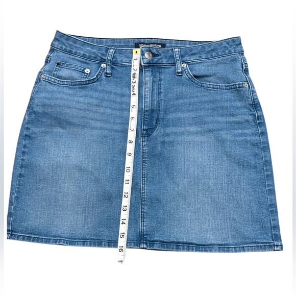 Calvin Klein Jeans, Classic Denim Skirt, Size 12, Blue - Picture 5 of 9